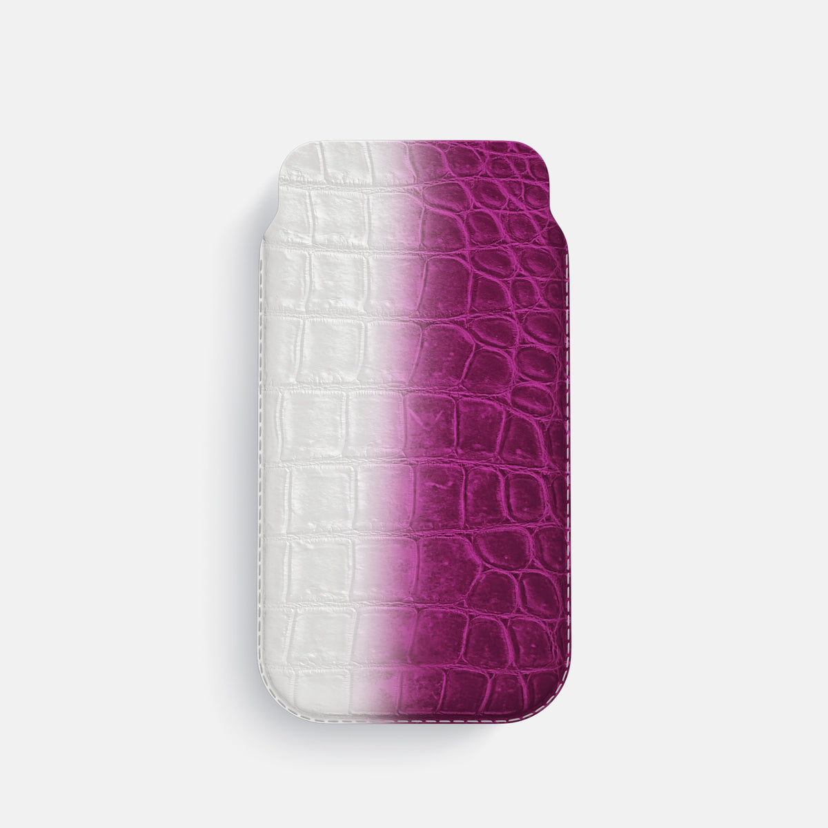 Fuchsia iPhone 16 Pro Pouch Case Himalayan Crocodile -1 | Fuchsia