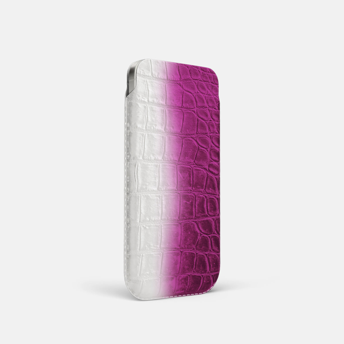 Fuchsia iPhone 16 Pro Pouch Case Himalayan Crocodile -2 | Fuchsia