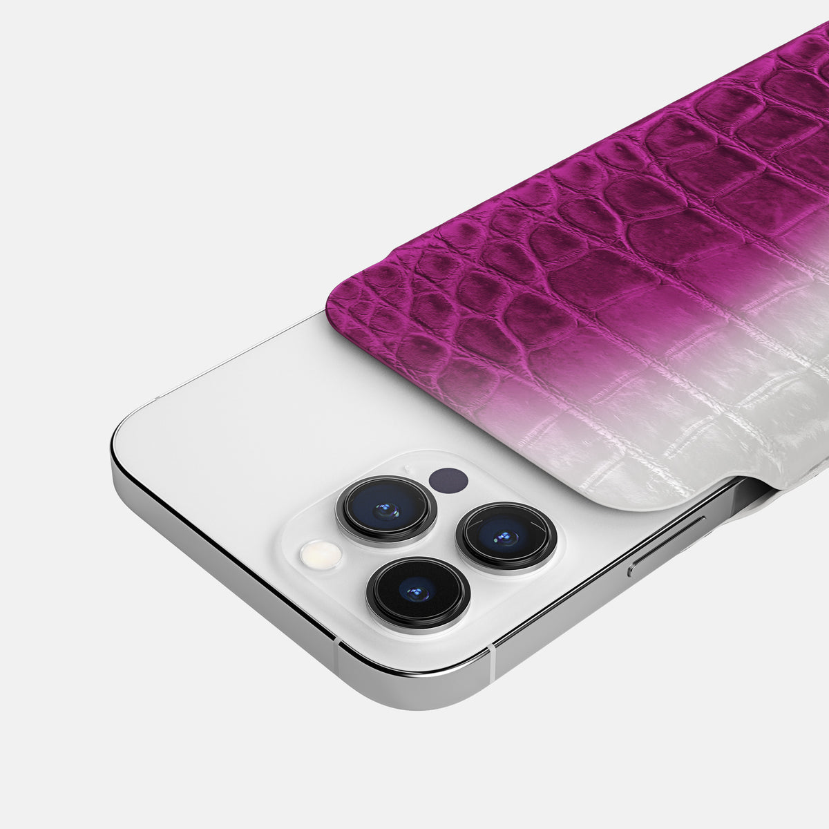 Fuchsia iPhone 16 Pro Pouch Case Himalayan Crocodile -5 | Fuchsia