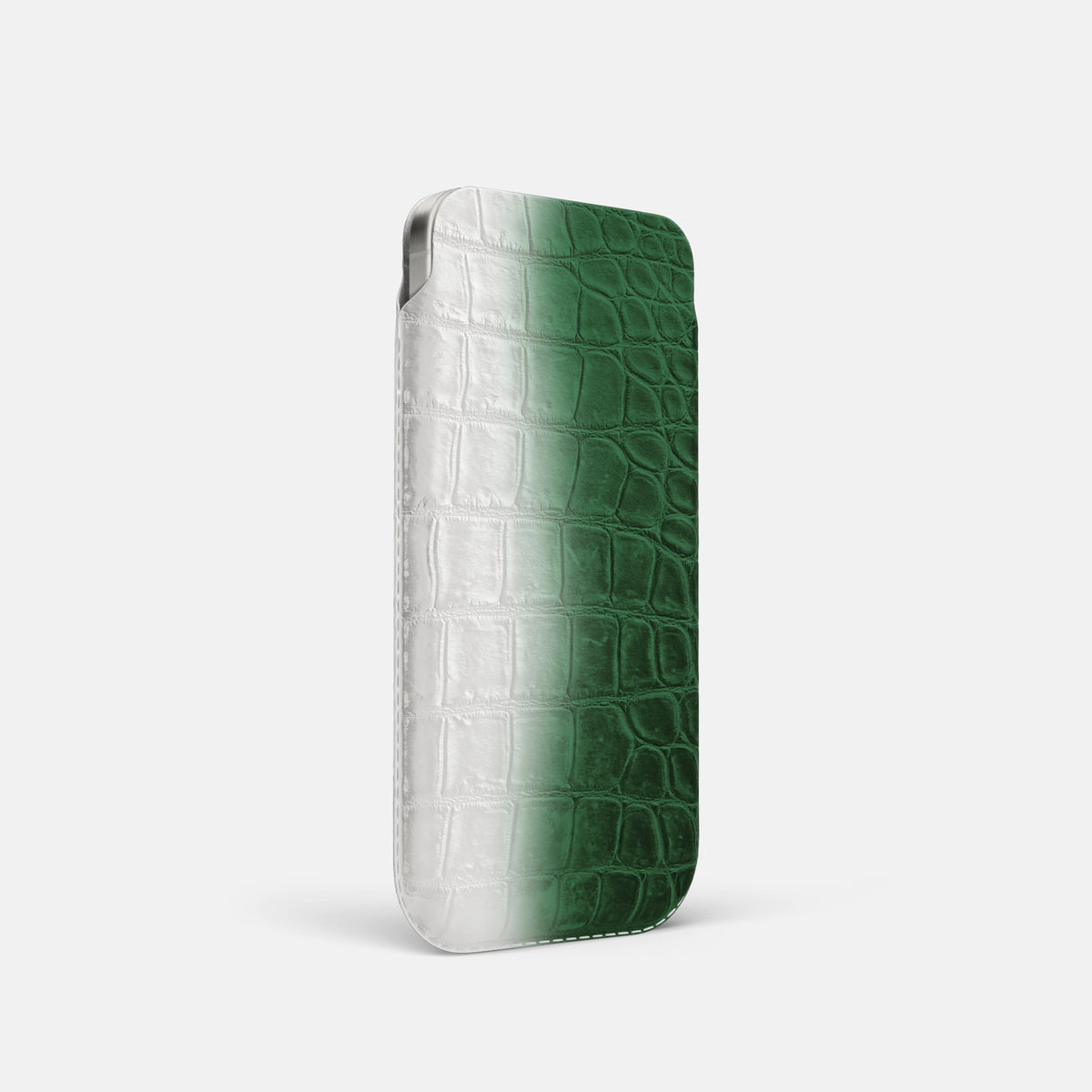 Green iPhone 16 Pro Pouch Case Himalayan Crocodile -2 | Green