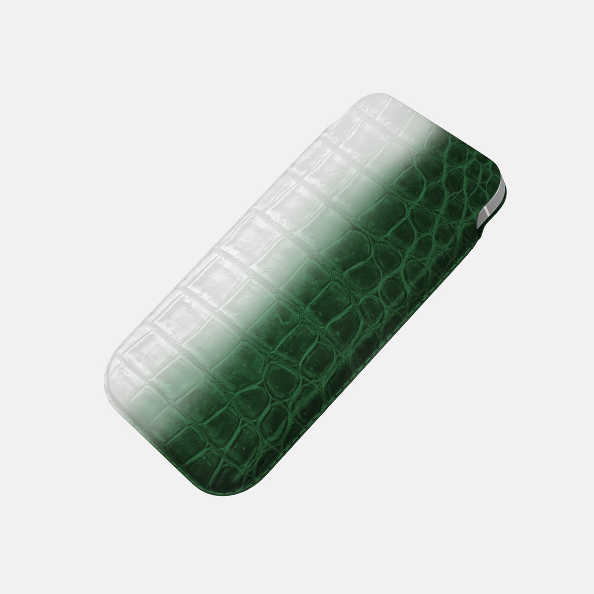 Green iPhone 16 Pro Pouch Case Himalayan Crocodile -4 | Green