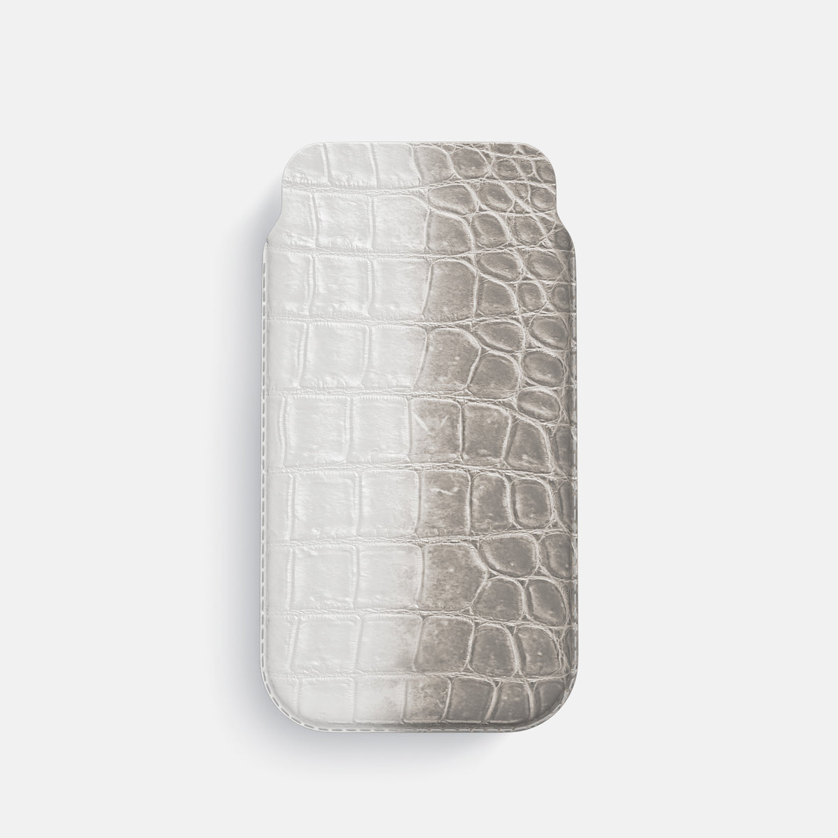 Grey iPhone 16 Pro Pouch Case Himalayan Crocodile -1 | Grey