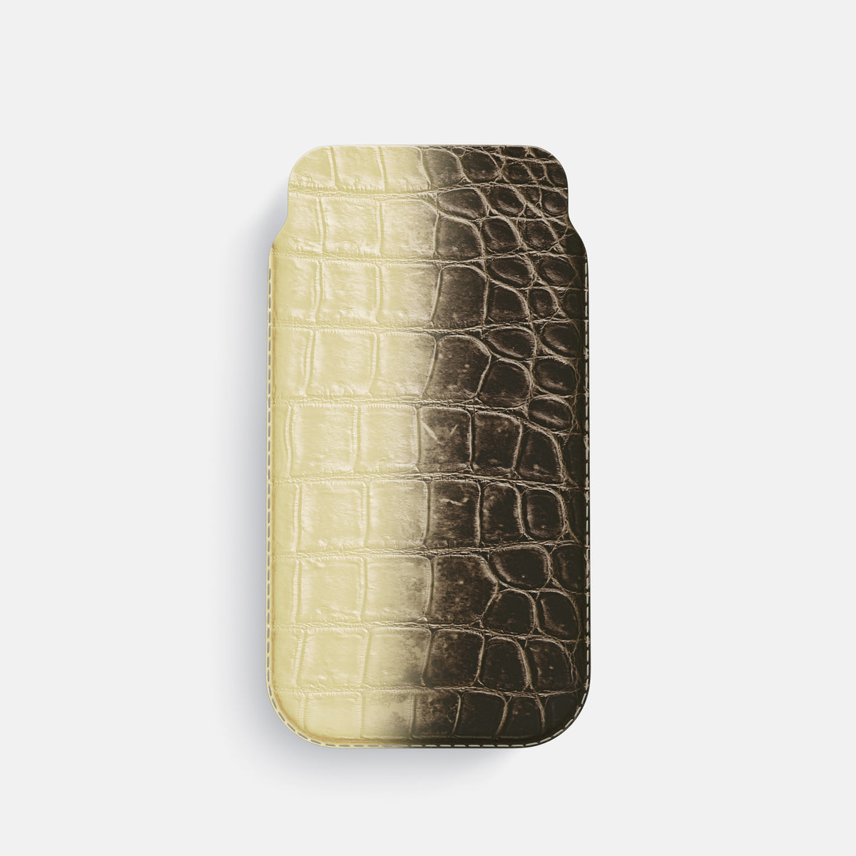 Natural iPhone 16 Pro Pouch Case Himalayan Crocodile -1 | Natural