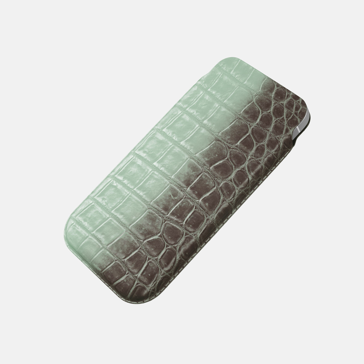 Pistachio iPhone 16 Pro Pouch Case Himalayan Crocodile -4 | Pistachio