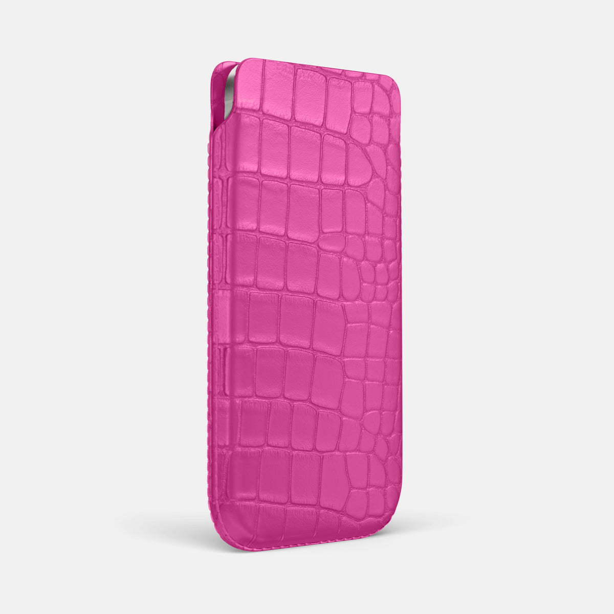 Fuchsia iPhone 16 Pro Max Pouch Case Alligator -2 | Fuchsia