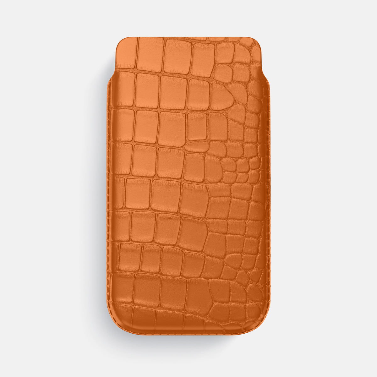 Orange iPhone 16 Pro Max Pouch Case Alligator -1 | Orange