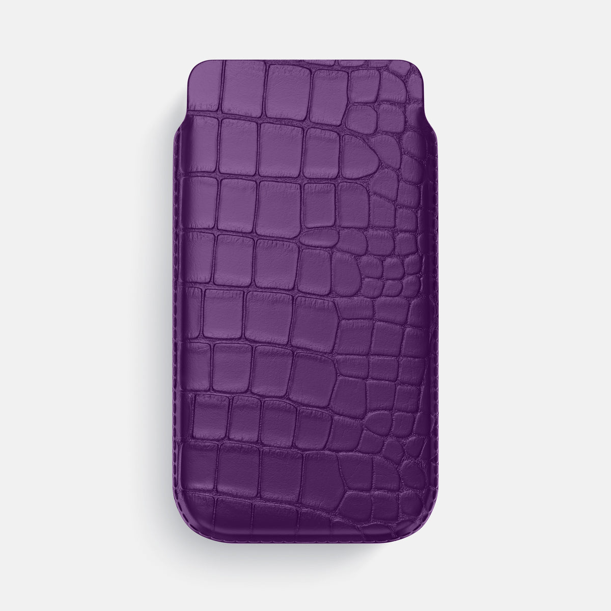 Purple iPhone 16 Pro Max Pouch Case Alligator -1 | Purple