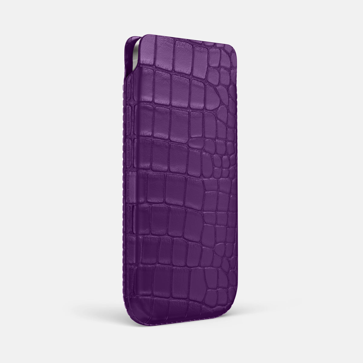 Purple iPhone 16 Pro Max Pouch Case Alligator -2 | Purple