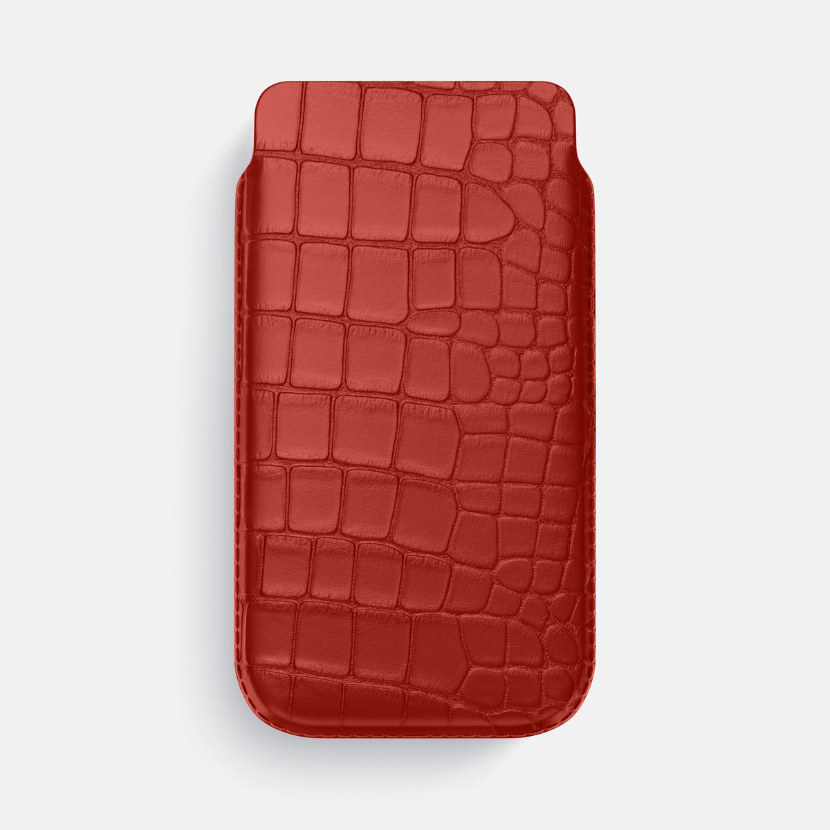Red iPhone 16 Pro Max Pouch Case Alligator -1 | Red