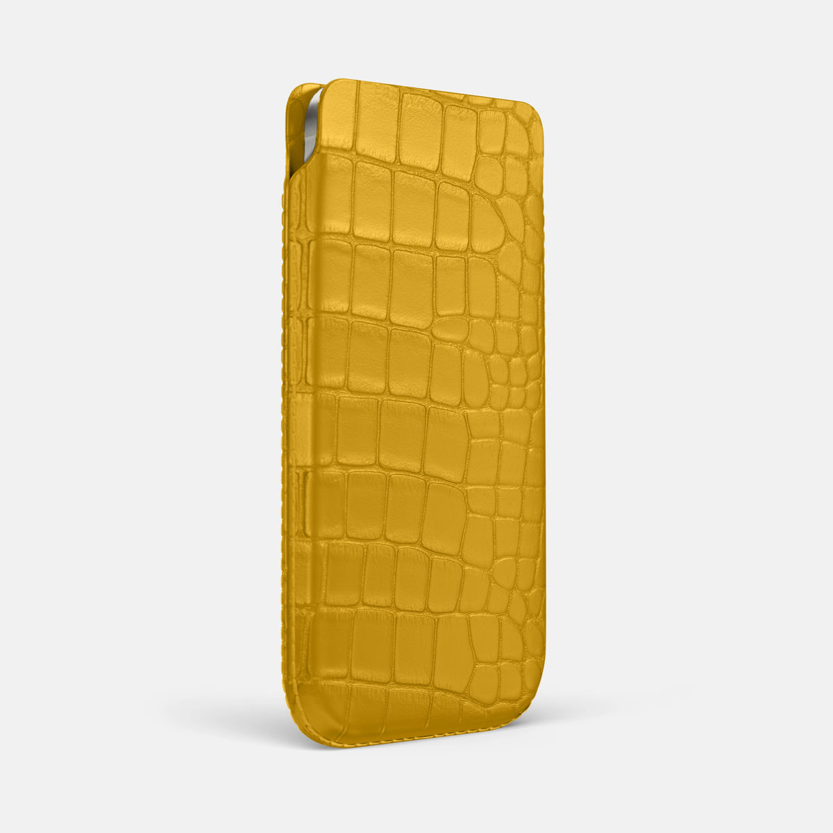Yellow iPhone 16 Pro Max Pouch Case Alligator -2 | Yellow