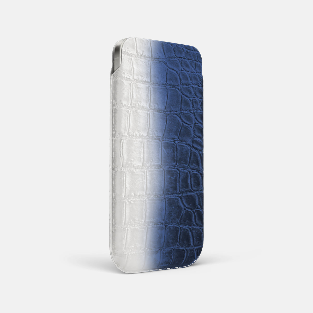 Navy Blue iPhone 16 Pro Max Pouch Case Himalayan Crocodile -2 | Navy-Blue