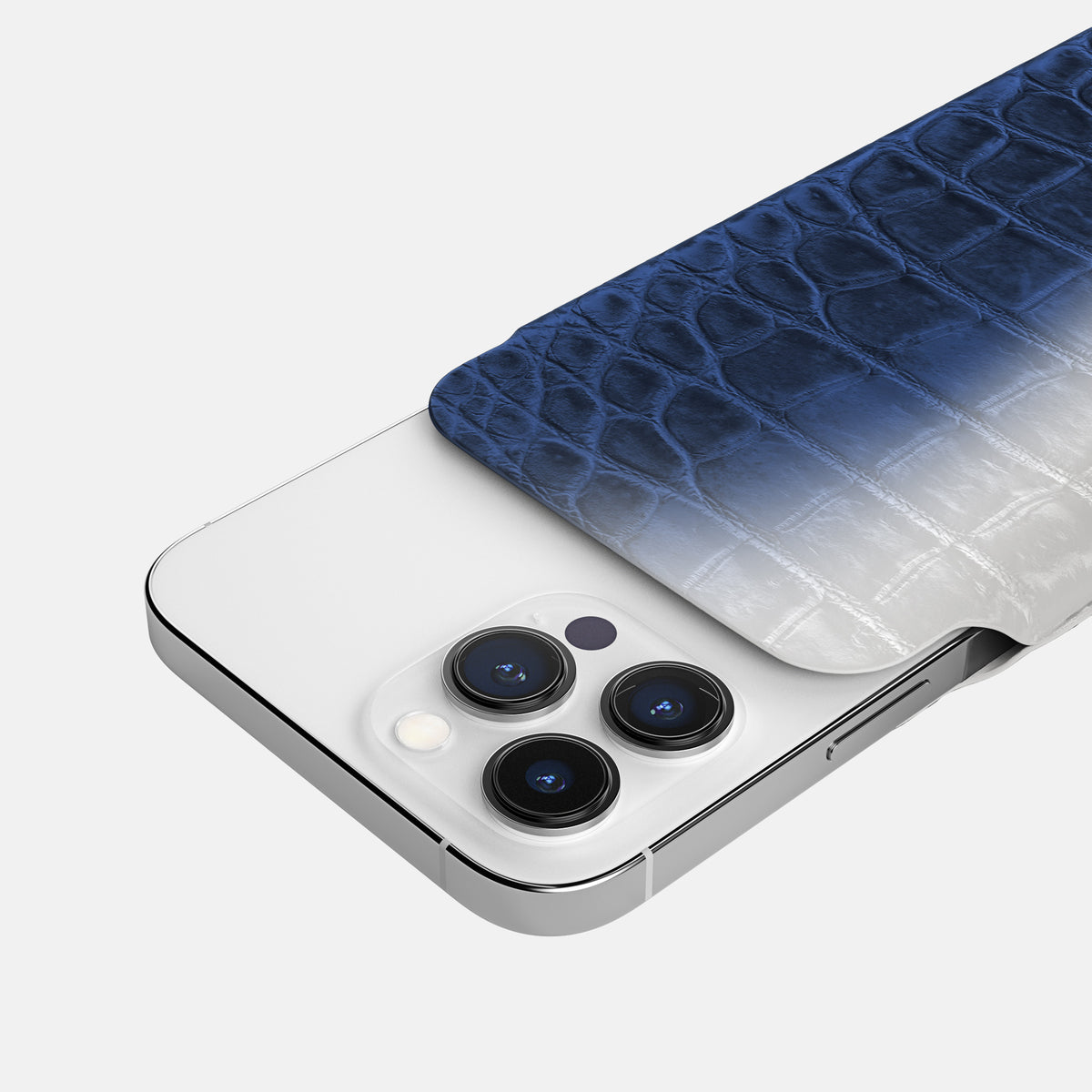 Navy Blue iPhone 16 Pro Max Pouch Case Himalayan Crocodile -5 | Navy-Blue
