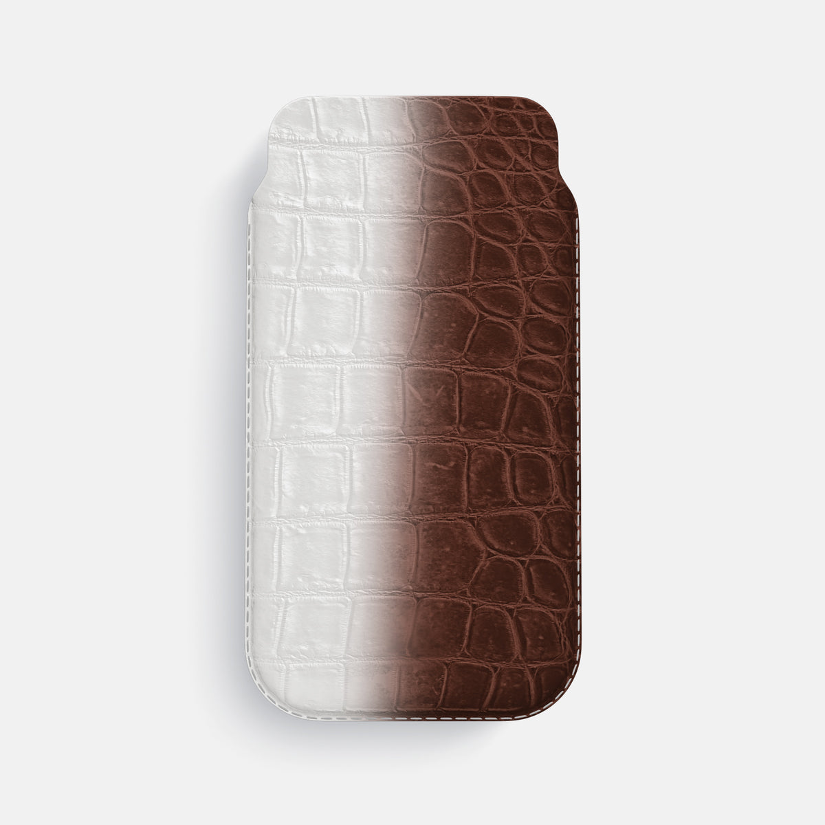 Dark Brown iPhone 16 Pro Max Pouch Case Himalayan Crocodile -1 | Dark-Brown