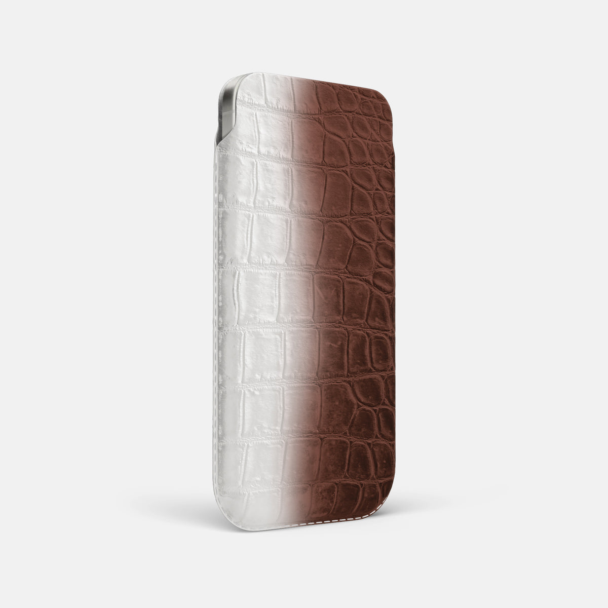 Dark Brown iPhone 16 Pro Max Pouch Case Himalayan Crocodile -2 | Dark-Brown