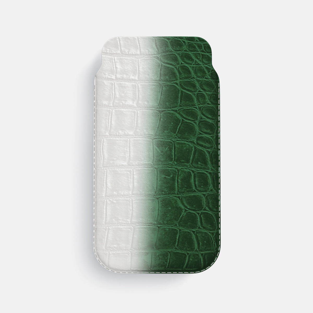 Green iPhone 16 Pro Max Pouch Case Himalayan Crocodile -1 | Green