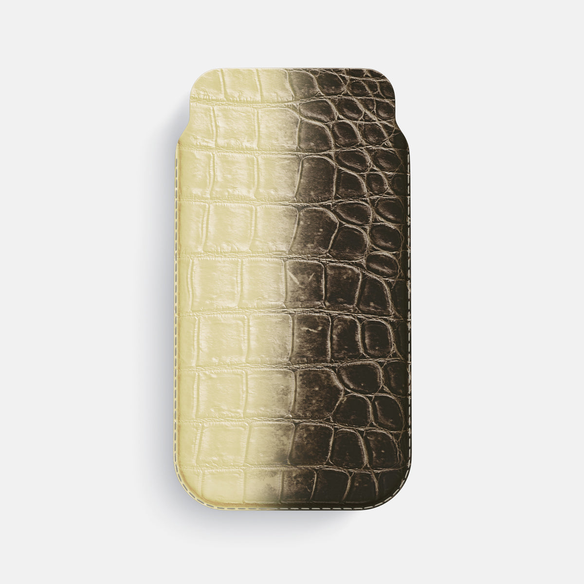 Natural iPhone 16 Pro Max Pouch Case Himalayan Crocodile -1 | Natural