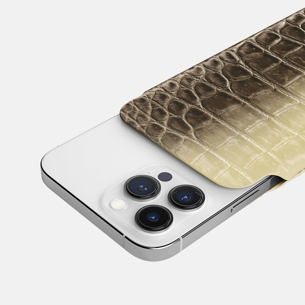 Natural iPhone 16 Pro Max Pouch Case Himalayan Crocodile -5 | Natural