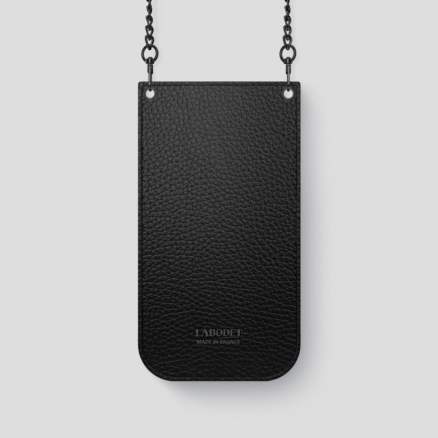 Black iPhone 14 Pro Crossbody Bag Alligator with Black Metal -3 | Black-Black