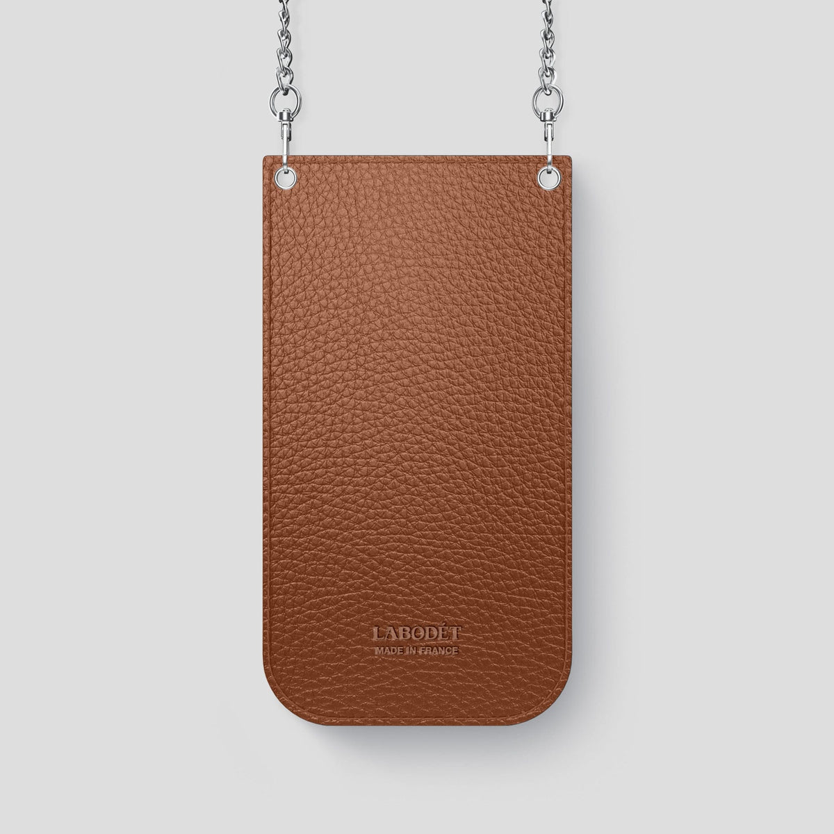 Dark Brown iPhone 14 Pro Crossbody Bag Alligator with Steel Metal -3 | Dark-Brown-Steel