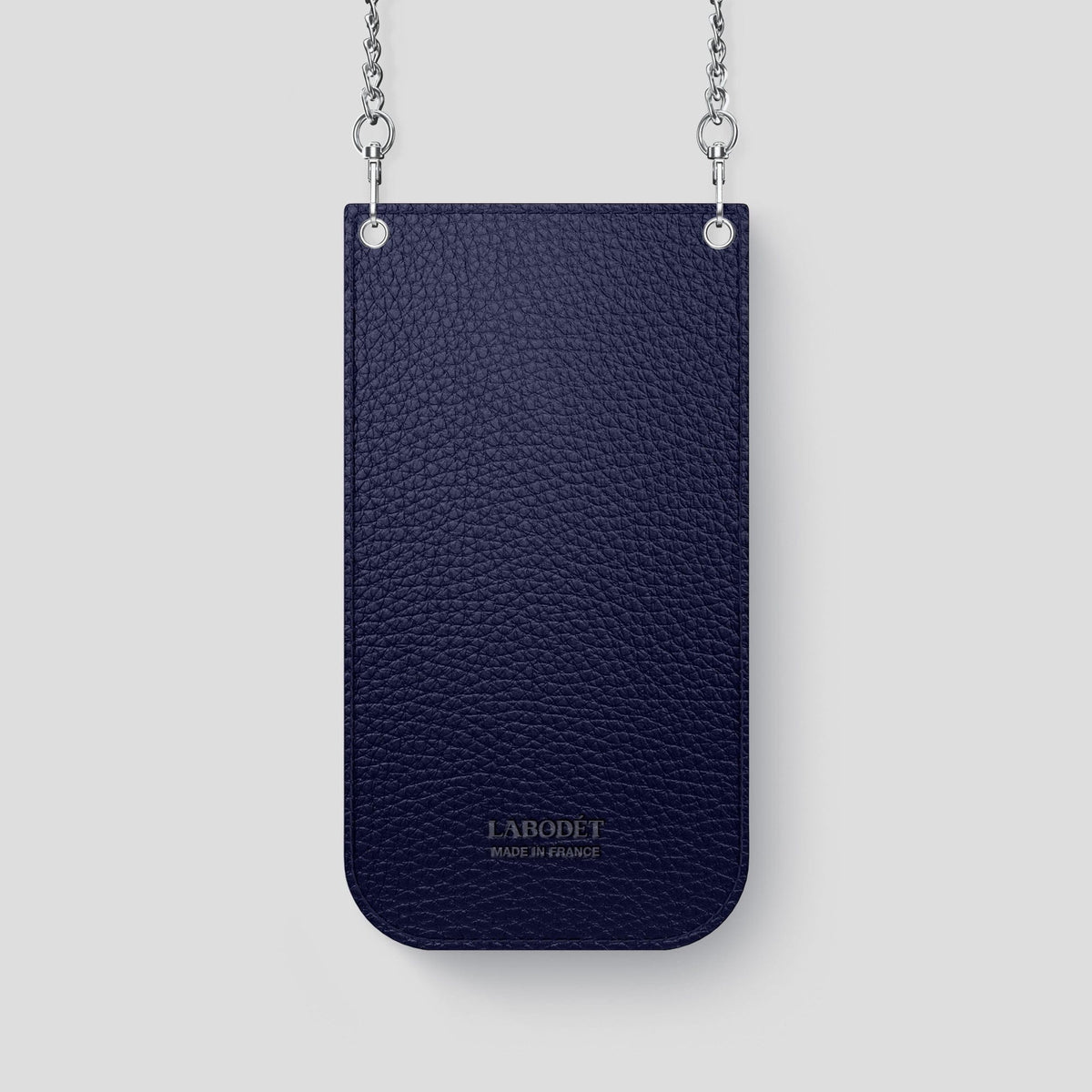 Royal Blue iPhone 14 Pro Crossbody Bag Alligator with Steel Metal -3 | Royal-Blue-Steel