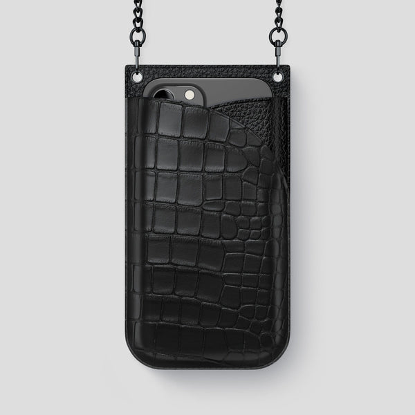 Crossbody Bag For iPhone 15 Pro Max In Alligator