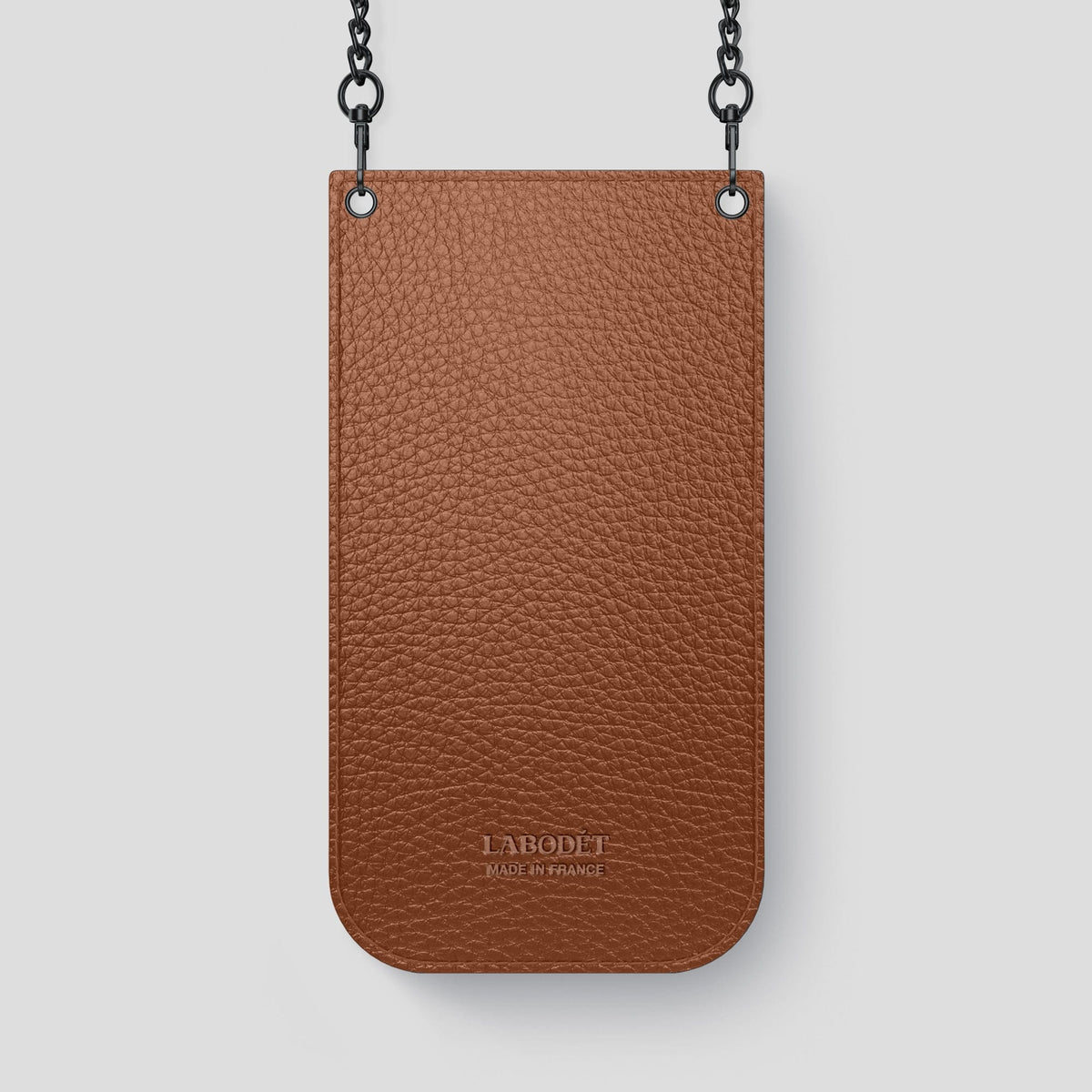 Dark Brown iPhone 14 Pro Max Crossbody Bag Alligator with Black Metal -3 | Dark-Brown-Black