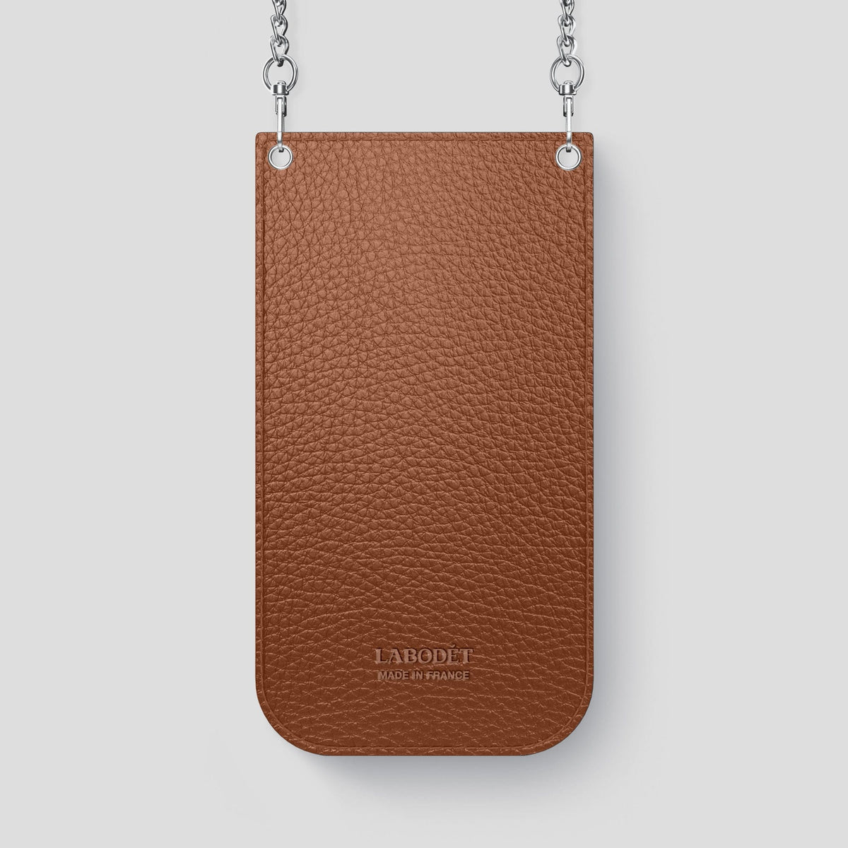 Dark Brown iPhone 14 Pro Max Crossbody Bag Alligator with Steel Metal -3 | Dark-Brown-Steel