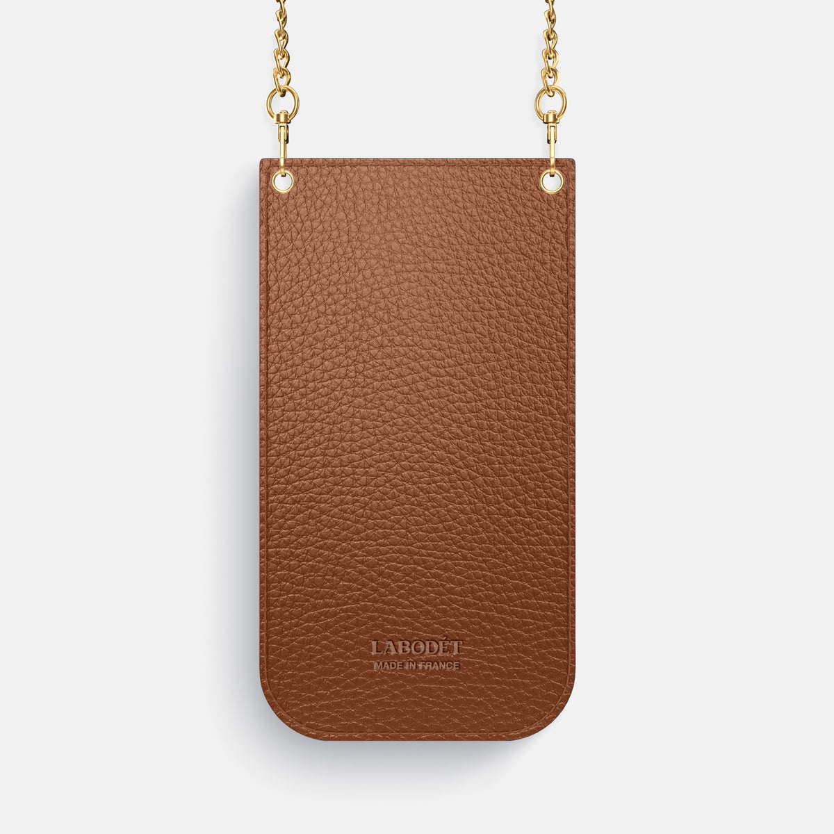 Dark-Brown iPhone 16 Pro Crossbody Bag Alligator with Gold Metal -3 | Dark-Brown-Gold