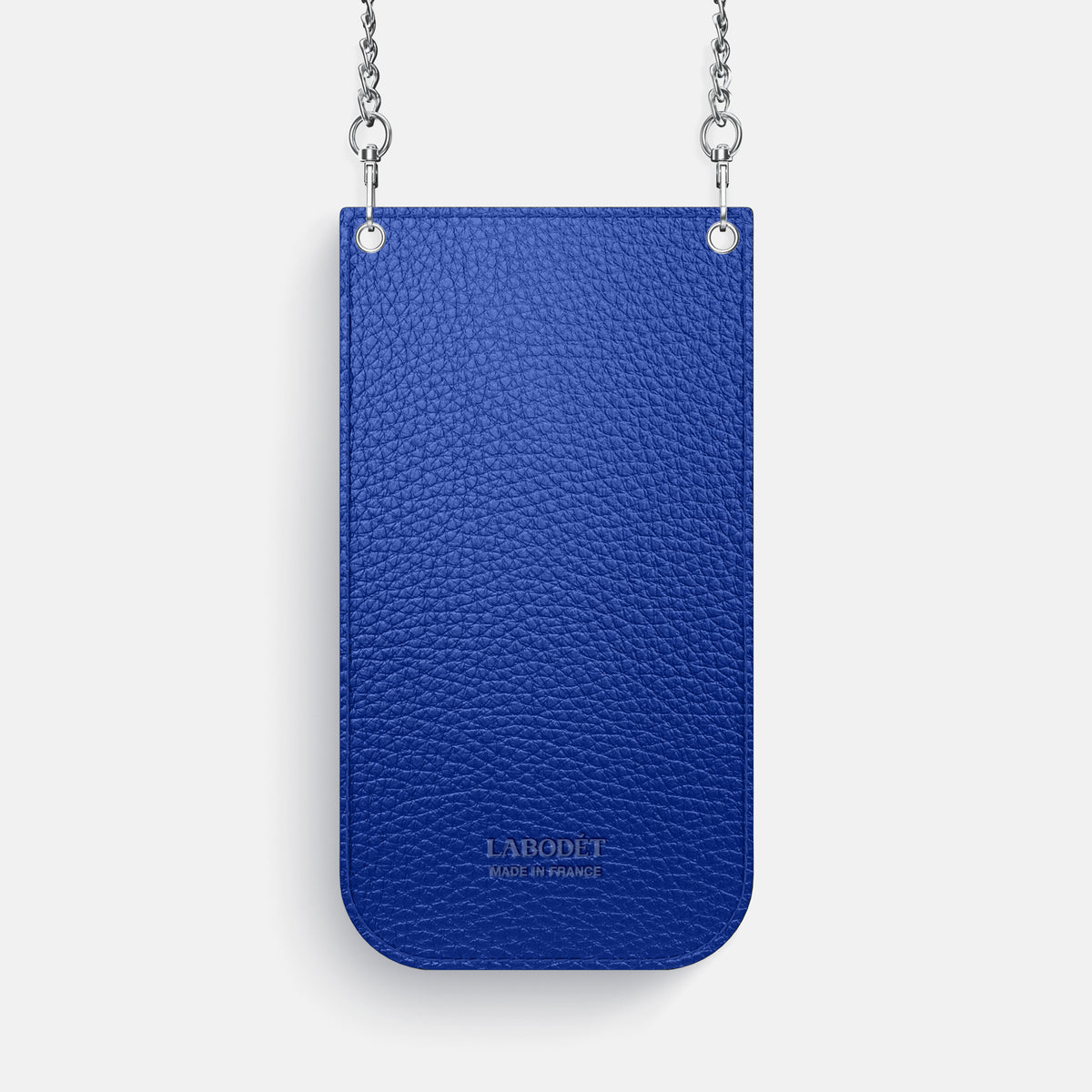 Navy Blue iPhone 16 Pro Crossbody Bag Alligator with Steel Metal -3 | Navy-Blue-Steel