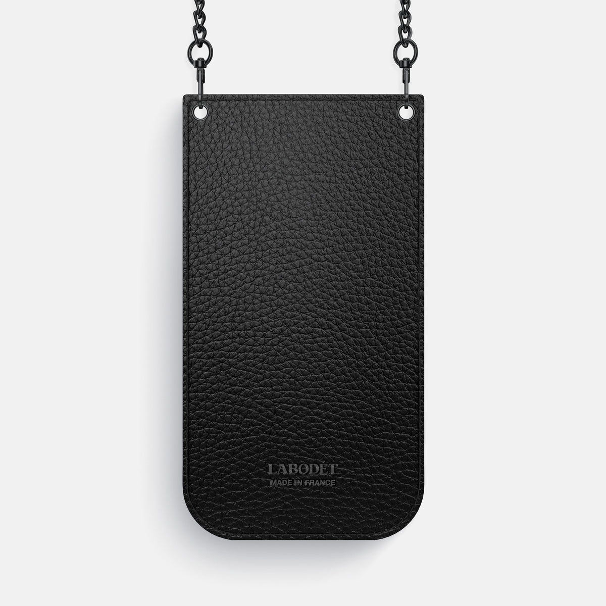 Black iPhone 16 Pro Max Crossbody Bag Alligator with Black Metal -3 | Black-Black