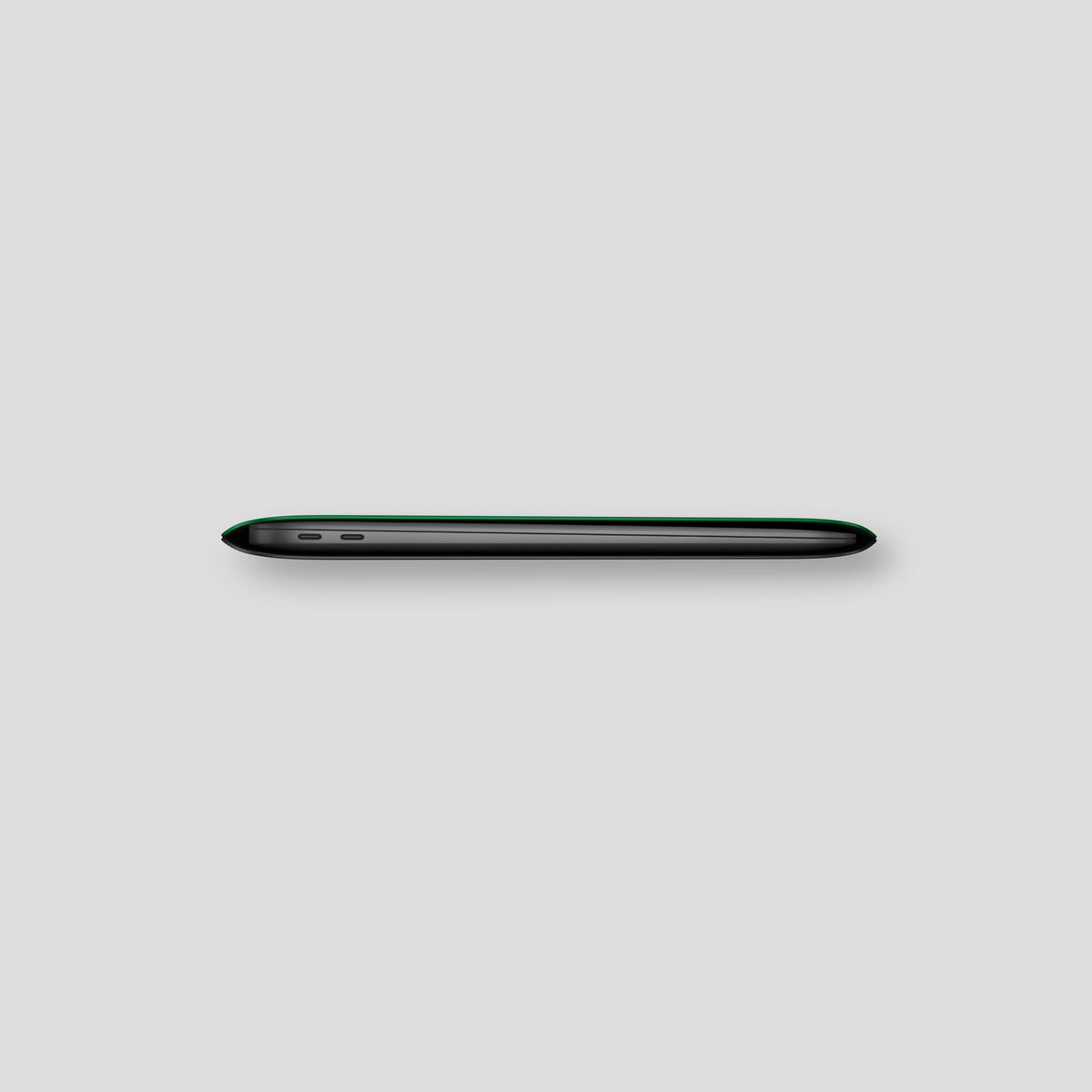 Forest-Green Sleeve For MacBook Air In Alligator with Black Metal -4 | Forest-Green-Black