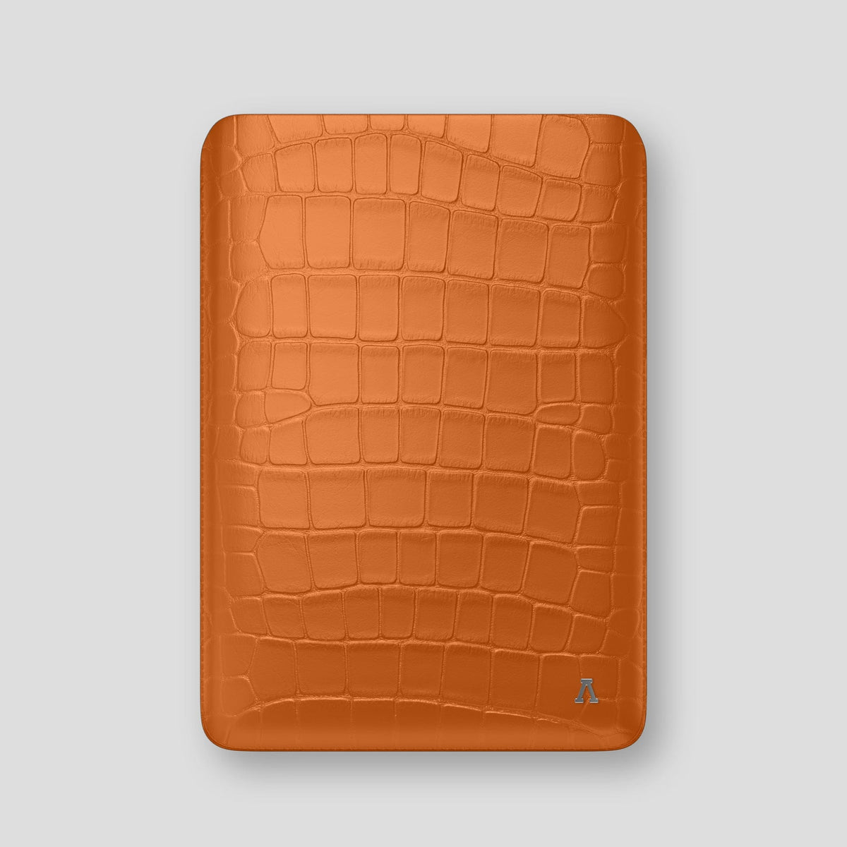 Orange Sleeve For MacBook Air 13-inch (2022 / 2024) Alligator with Steel Metal -1 | Orange-Steel