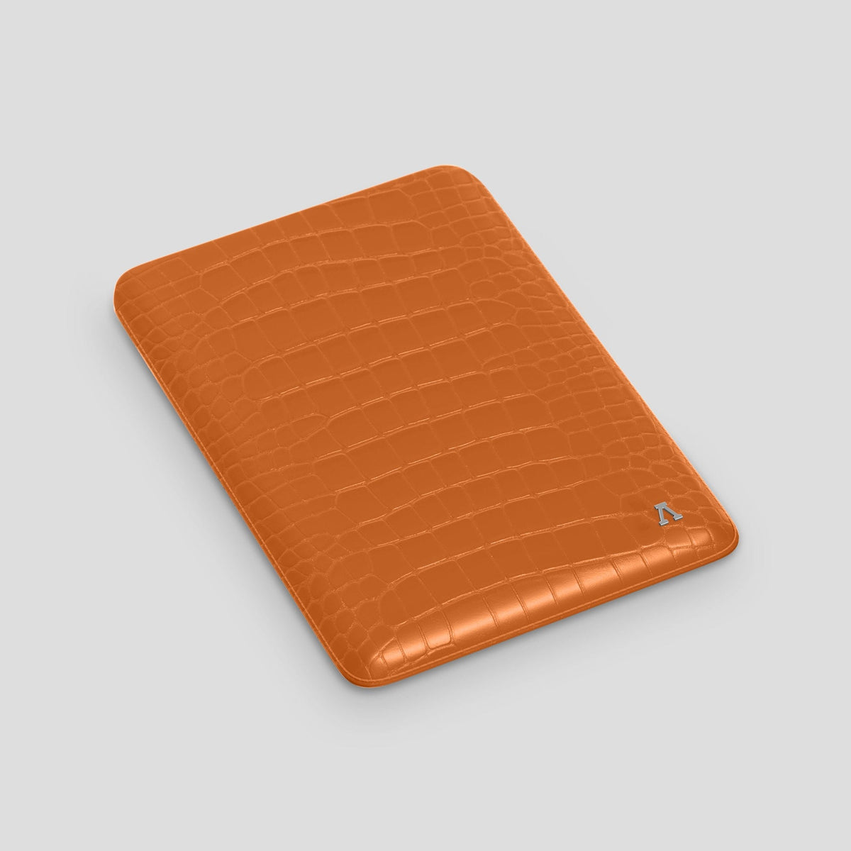 Orange Sleeve For MacBook Air 13-inch (2022 / 2024) Alligator with Steel Metal -3 | Orange-Steel