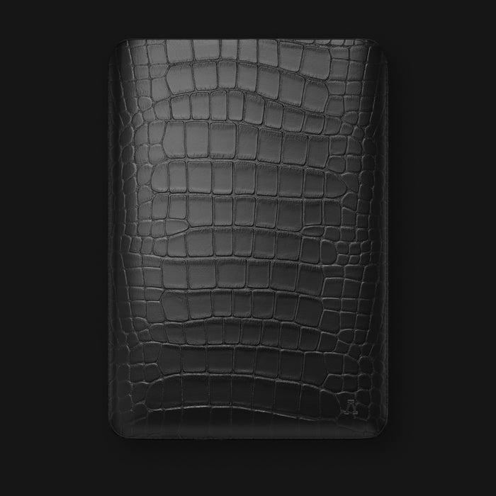 Edition-Black Sleeve For MacBook Alligator with Black Metal -1 | Edition-Black-Black