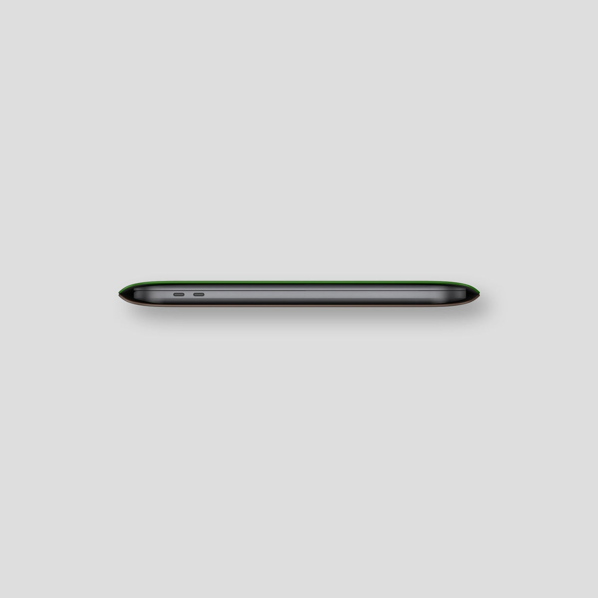 Apple-Green Sleeve For MacBook Air 13-inch (2022 / 2024) Alligator with Steel Metal -4 | Apple-Green-Steel