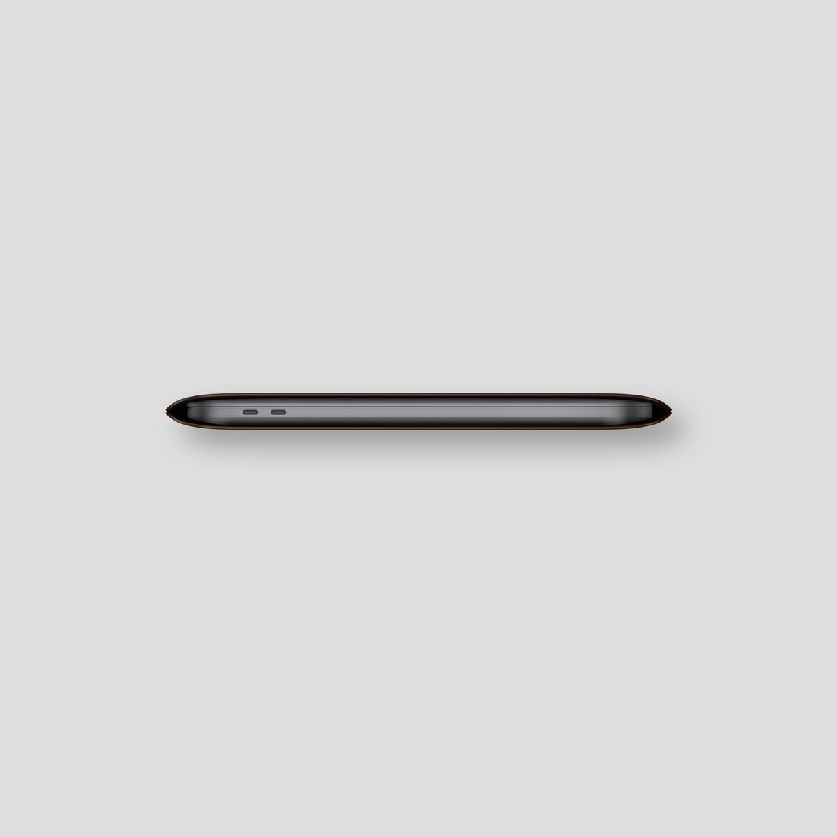 Dark-Brown Sleeve For MacBook Air 13-inch (2022 / 2024) Alligator with Gold Metal -4 | Dark-Brown-Gold