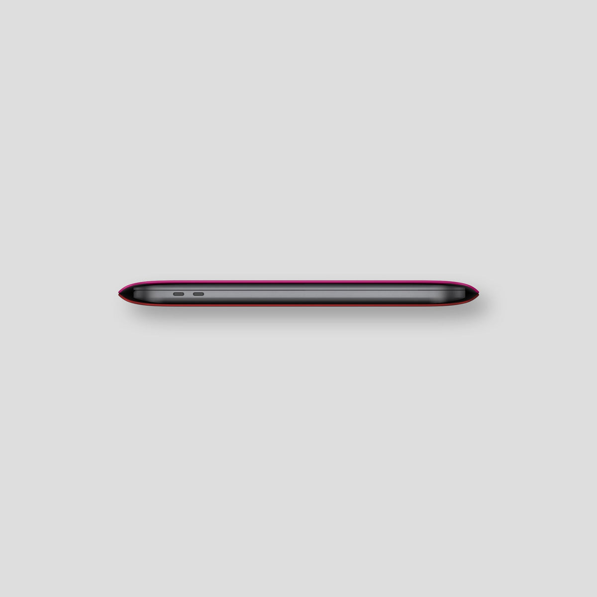 Fuchsia Sleeve For MacBook Air 13-inch (2022 / 2024) Alligator with Black Metal -4 | Fuchsia-Black