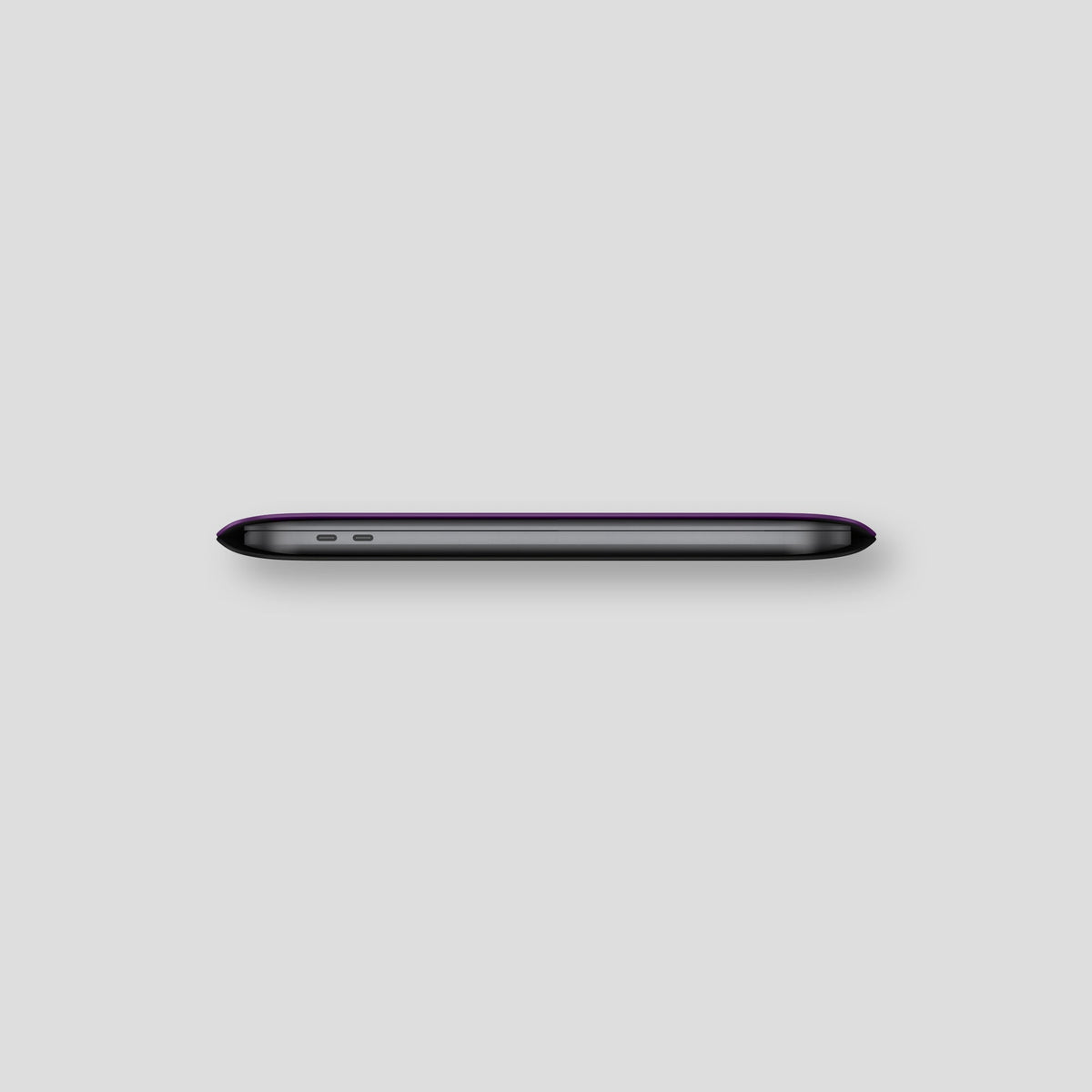 Purple Sleeve For MacBook Air 13-inch (2022 / 2024) Alligator with Black Metal -4 | Purple-Black