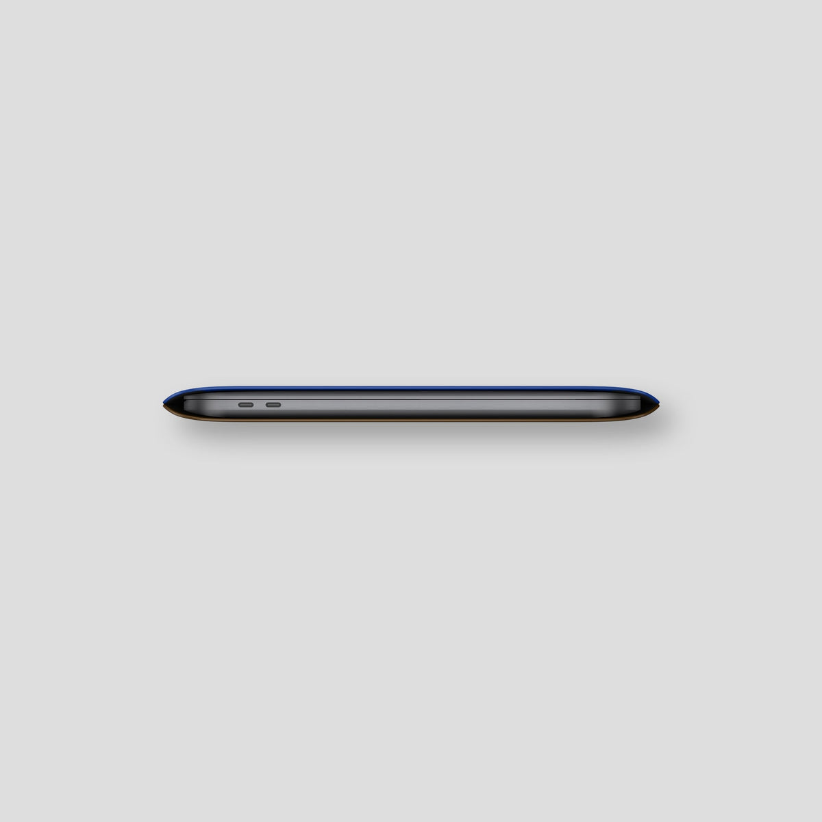 Royal Blue Sleeve For MacBook Air 13-inch (2022 / 2024) Alligator with Gold Metal -4 | Royal-Blue-Gold