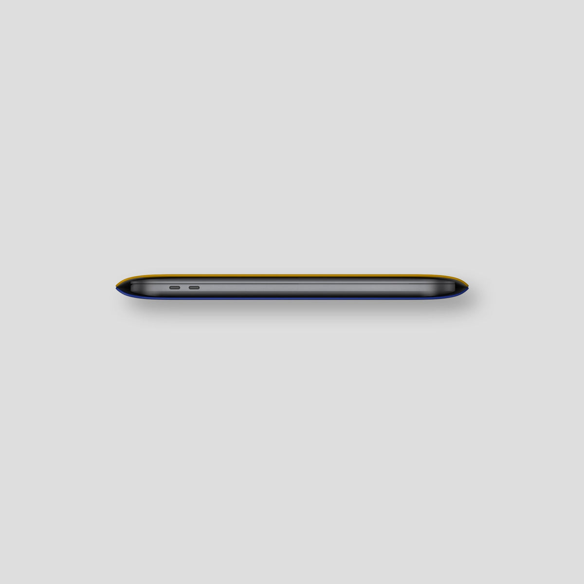 Yellow Sleeve For MacBook Air 13-inch (2022 / 2024) Alligator with Steel Metal -4 | Yellow-Steel