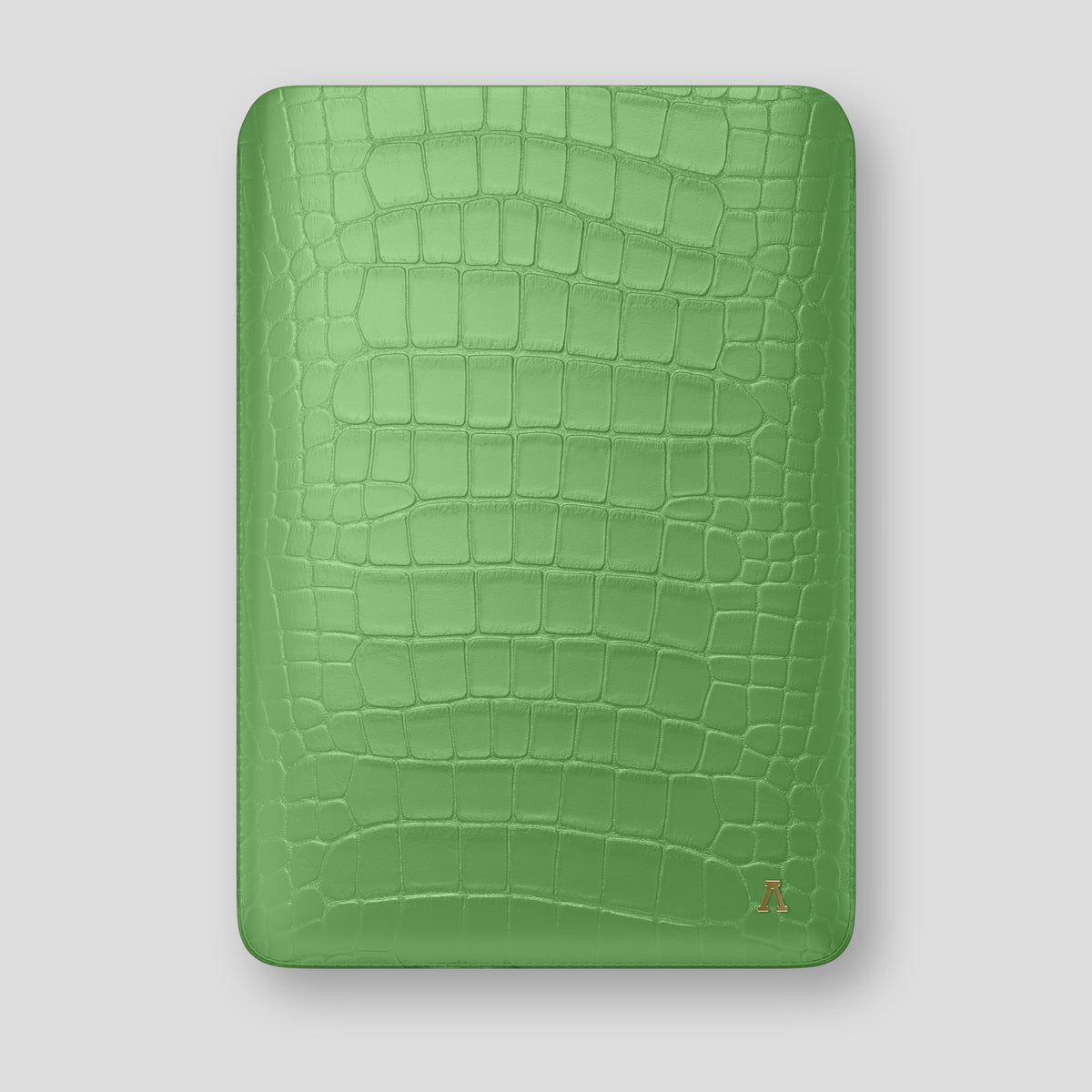 Apple-Green Sleeve MacBook Pro 16-inch In Alligator with Gold Metal -1 | Apple-Green-Gold