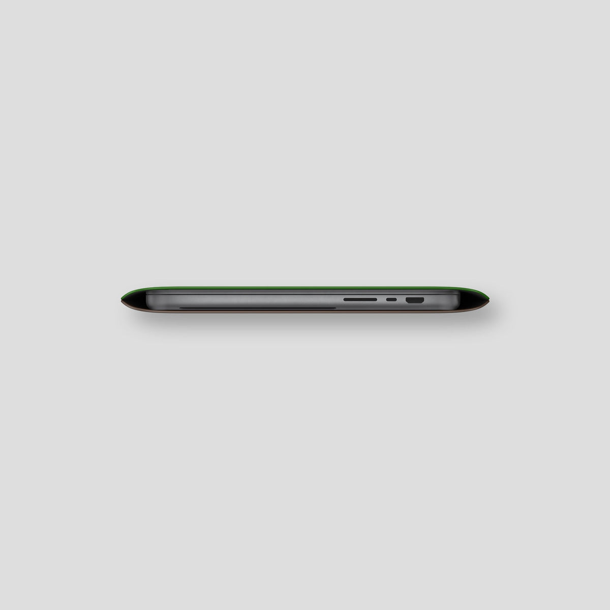 Apple-Green Sleeve For MacBook Air 15-inch (2023 / 2024) Alligator with Steel Metal -4 | Apple-Green-Steel