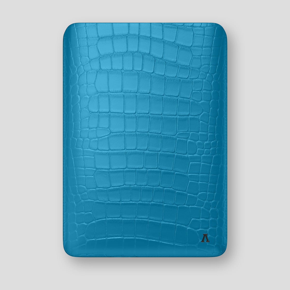 Curaçao-Blue Sleeve MacBook Pro 16-inch In Alligator with Black Metal -1 | Curaçao-Blue-Black