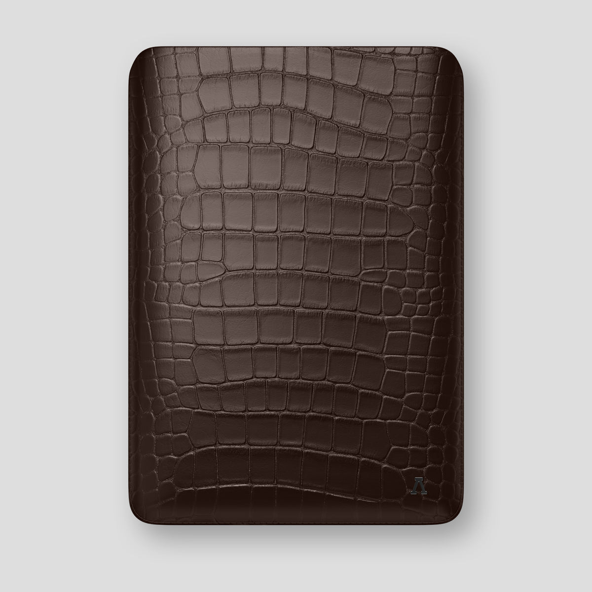 Dark-Brown Sleeve MacBook Pro 16-inch In Alligator with Black Metal -1 | Dark-Brown-Black