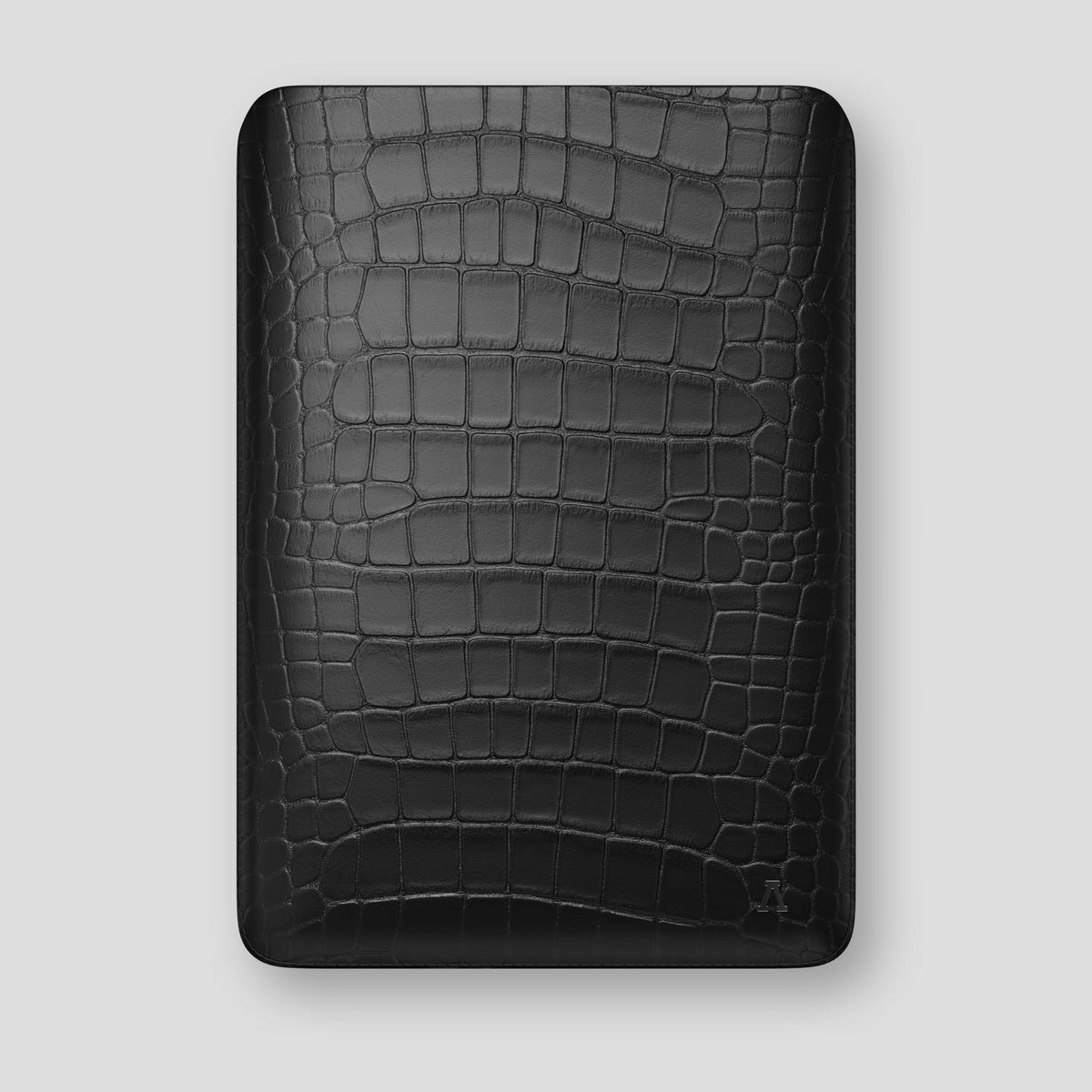 Black Sleeve For MacBook Air 15-inch (2023 / 2024) Alligator with Black Metal -1 | Black-Black