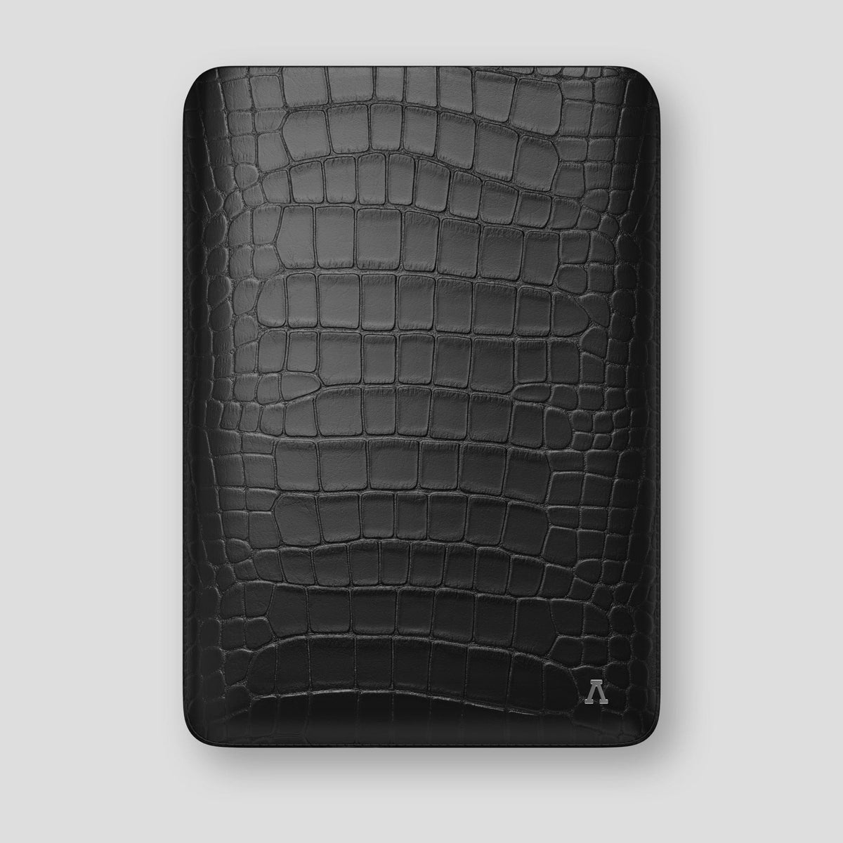 Black Sleeve For MacBook Air 15-inch (2023 / 2024) Alligator with Steel Metal -1 | Black-Steel