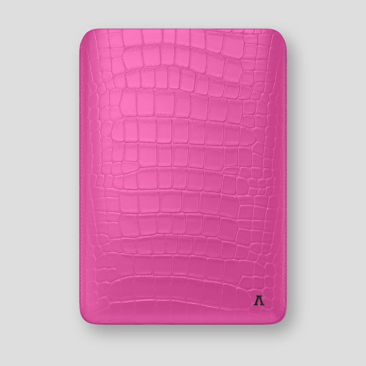 Pink-Lagoon Sleeve MacBook Pro 16-inch In Alligator with Black Metal -1 | Pink-Lagoon-Black