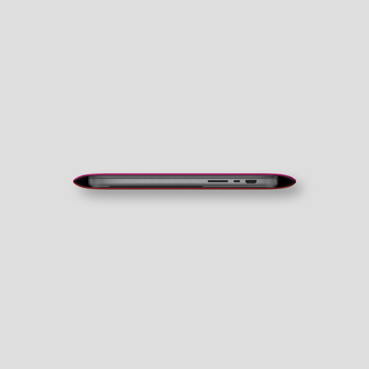 Fuchsia Sleeve For MacBook Air 15-inch (2023 / 2024) Alligator with Black Metal -4 | Fuchsia-Black