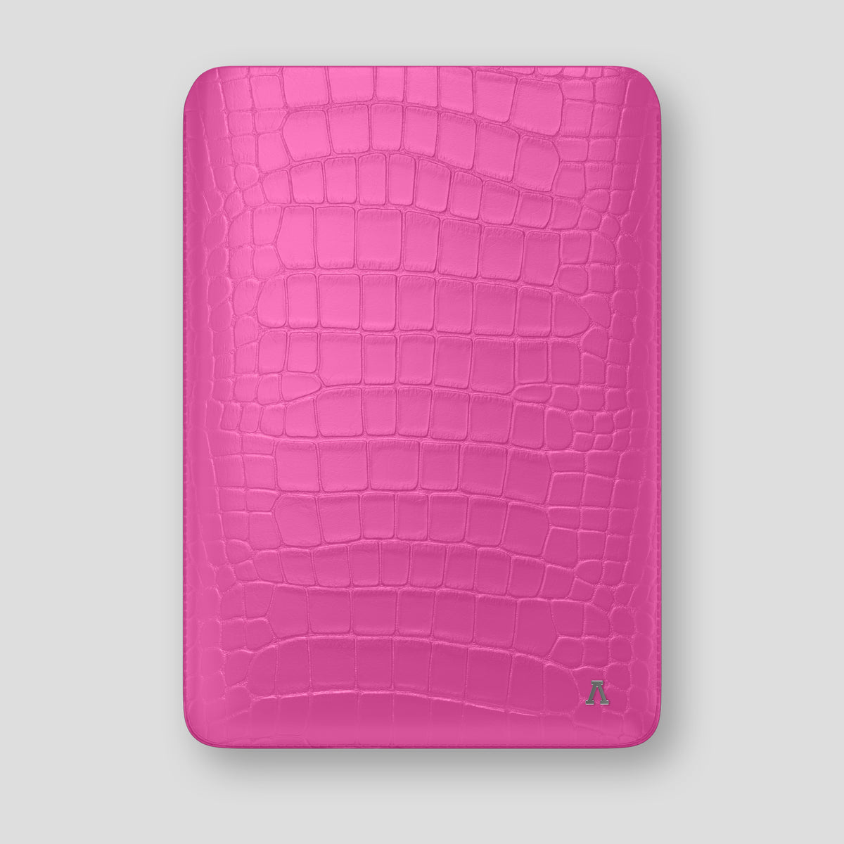 Pink-Lagoon Sleeve MacBook Pro 16-inch In Alligator with Steel Metal -1 | Pink-Lagoon-Steel