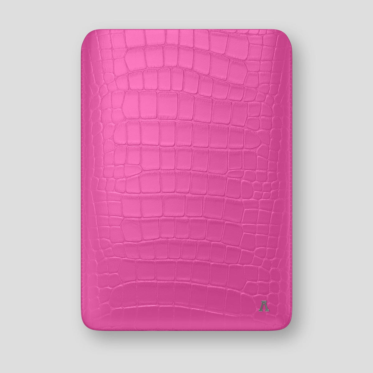 Fuchsia Sleeve For MacBook Air 15-inch (2023 / 2024) Alligator with Steel Metal -1 | Fuchsia-Steel